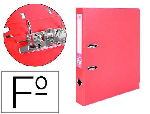 Pasta de arquivo de alavanca liderpapel documenta pvc folio lombada 52 mm vermelho , Liderpapel , 79711 , 8423473873513